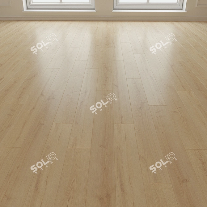 Natural Wood Laminate Parquet 3D model image 3