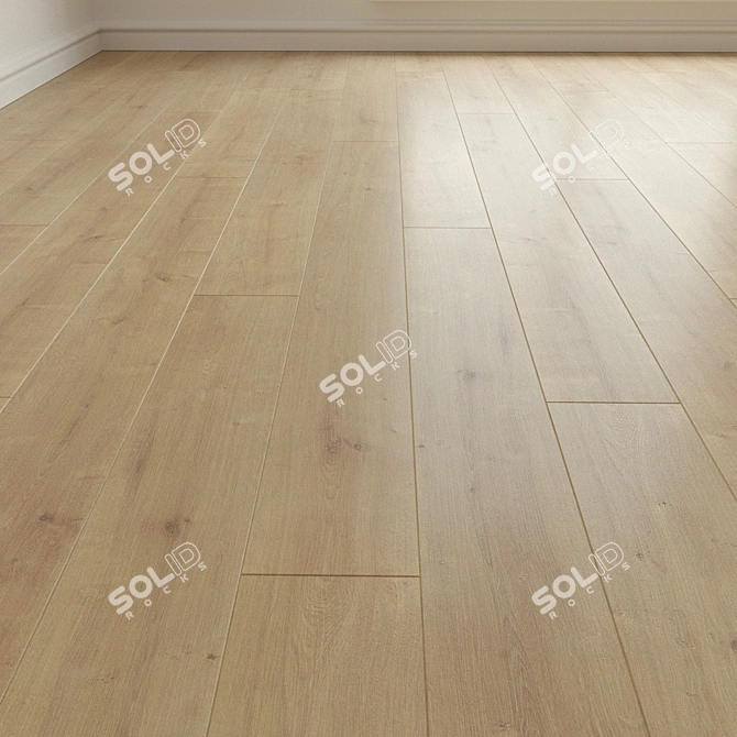 Natural Wood Parquet Flooring 3D model image 1