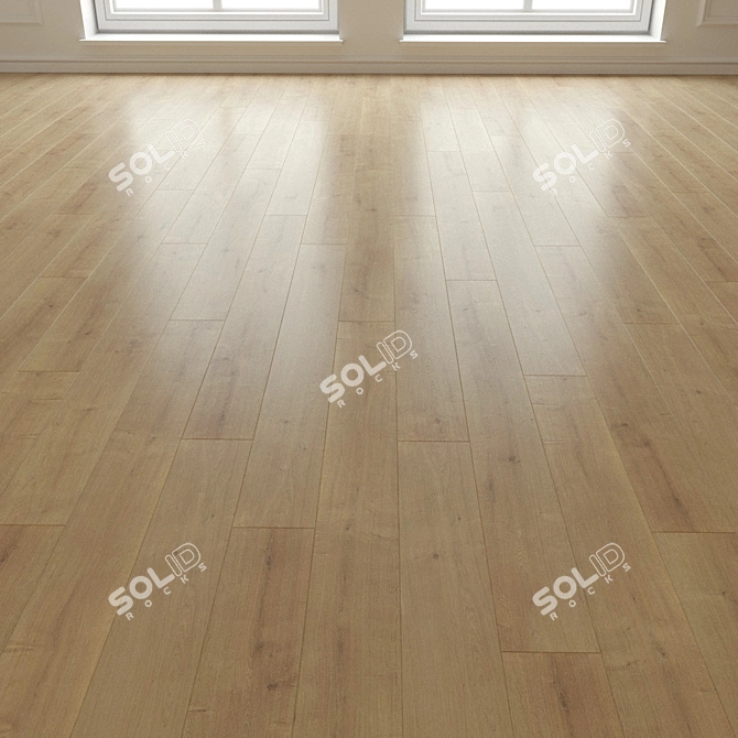 Natural Wood Parquet Flooring 3D model image 3