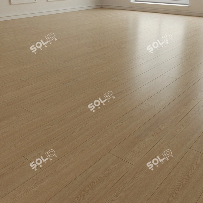 Natural Wood Laminate Parquet 3D model image 2