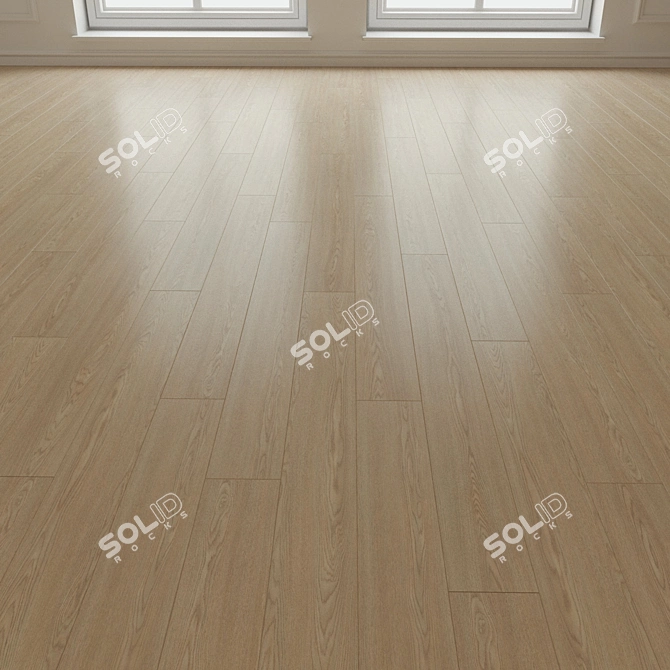 Natural Wood Laminate Parquet 3D model image 3