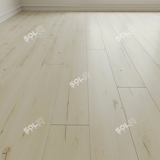 Title: Natural Wood Laminate Parquet 3D model image 1