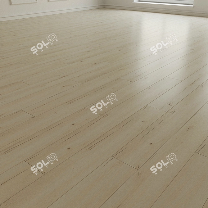 Title: Natural Wood Laminate Parquet 3D model image 2