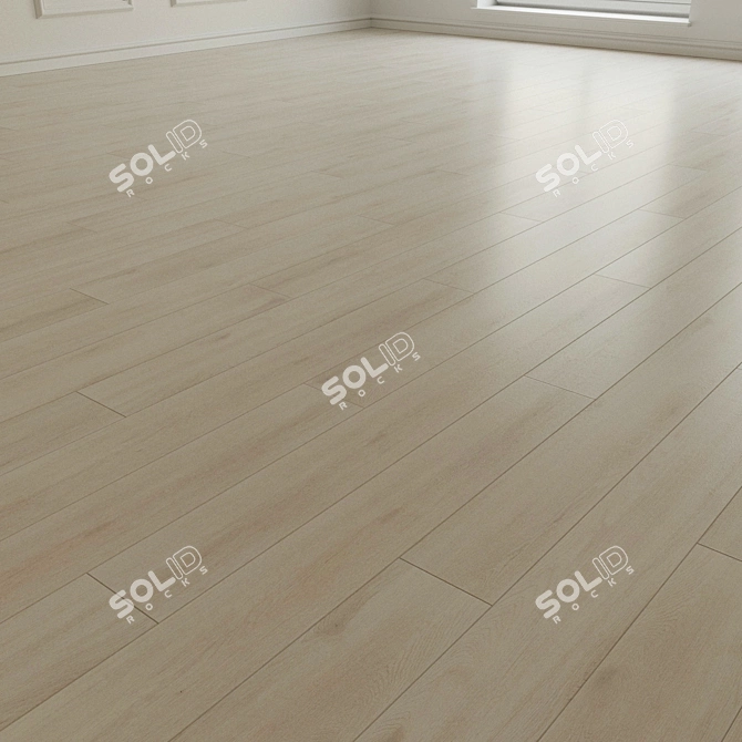 Natural Wood Parquet Flooring 3D model image 2