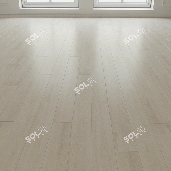 Natural Wood Parquet Flooring 3D model image 3