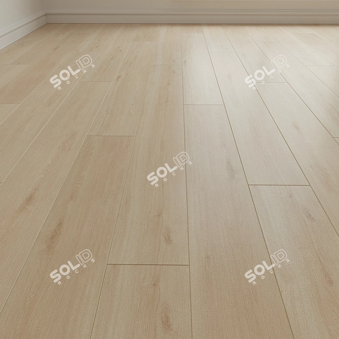 Natural Wood Laminate Parquet 3D model image 1