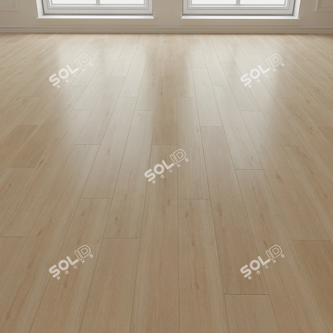 Natural Wood Laminate Parquet 3D model image 3