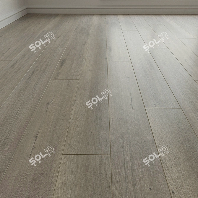 Natural Wood Laminate Parquet 3D model image 3