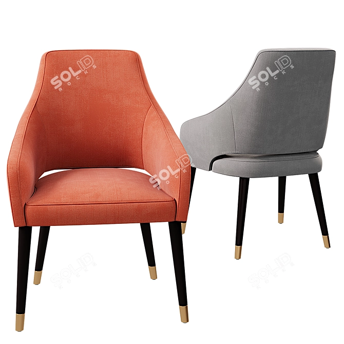 Adelaide Dining Chair: Elegant Seating Solution 3D model image 1