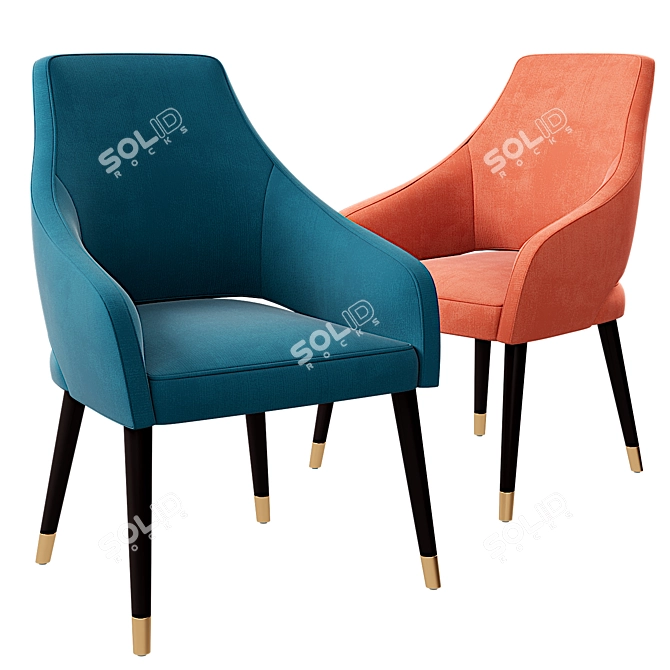 Adelaide Dining Chair: Elegant Seating Solution 3D model image 2