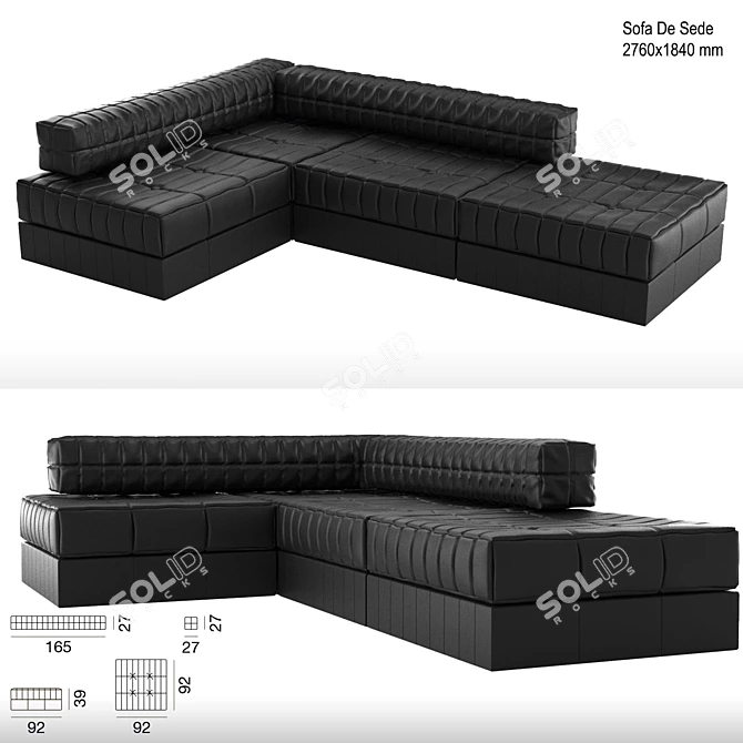 Modular Sofa: De Sede DS10800 3D model image 1