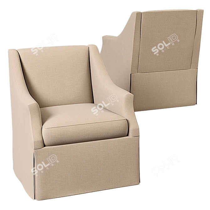 Sophisticated Clayton Chair by Bernhardt 3D model image 2