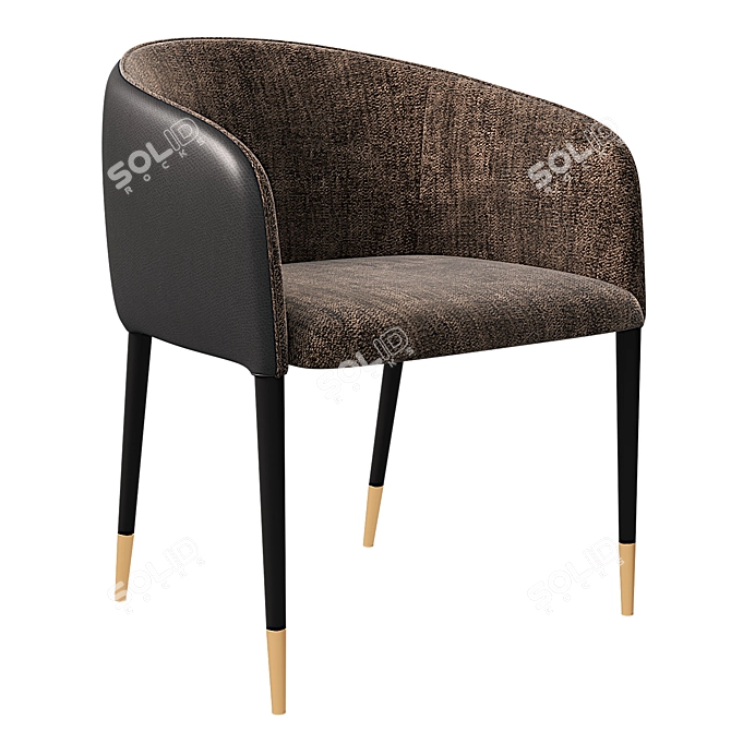 Modern Asher Dining Chair Sunpan 3D model image 2