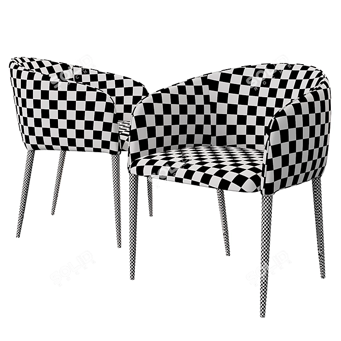 Modern Asher Dining Chair Sunpan 3D model image 4