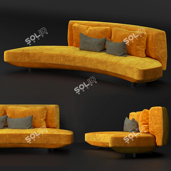 Luxury Audrey Sofa: Gallotti & Radice 3D model image 1