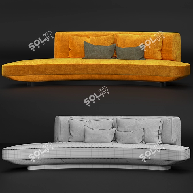 Luxury Audrey Sofa: Gallotti & Radice 3D model image 2