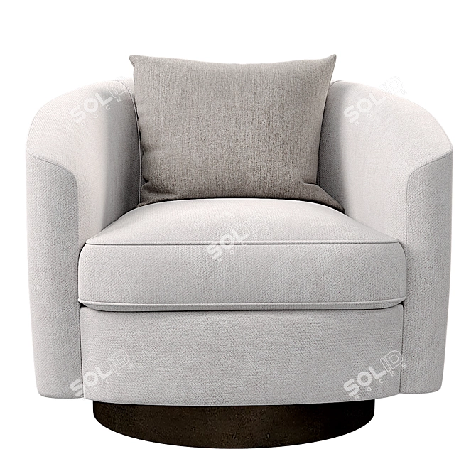 Luxury Leather Swivel Chair - Bernhardt Camino 3D model image 2