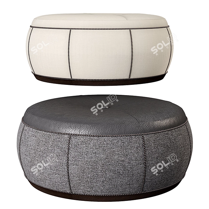 Underwood Ottoman: Stylish & Functional 3D model image 1
