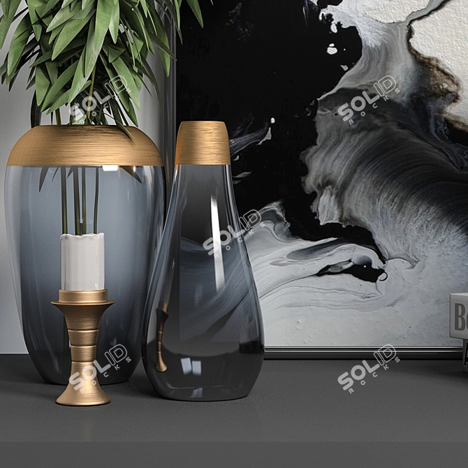 Elegant Glass Vase Decor 2015 3D model image 2