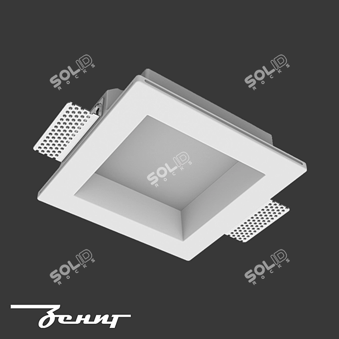 Zenit STP Embeddable Gypsum Luminaire 3D model image 1