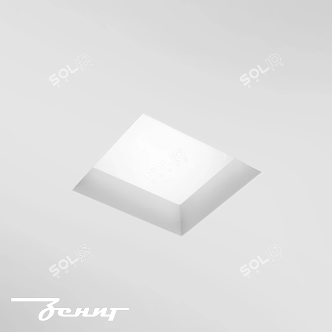 Zenit STP Embeddable Gypsum Luminaire 3D model image 2