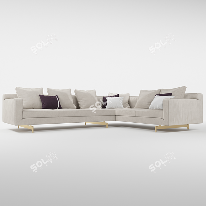 Title: Taylor Sofa: Plush Comfort & Exquisite Details 3D model image 4