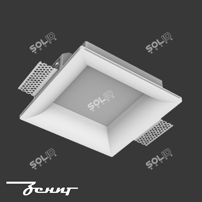 Zenit STP Gypsum Recessed Luminaire 3D model image 1