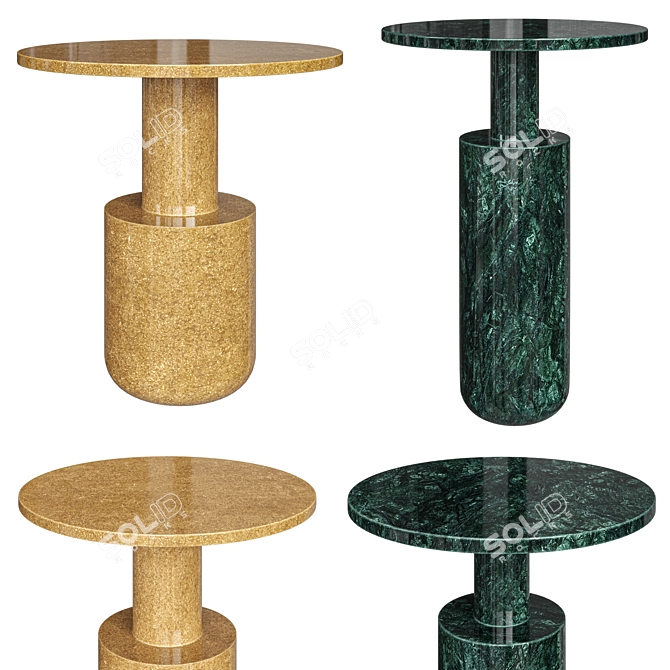 Sienna-Green Plateau: Stylish Side Table 3D model image 1