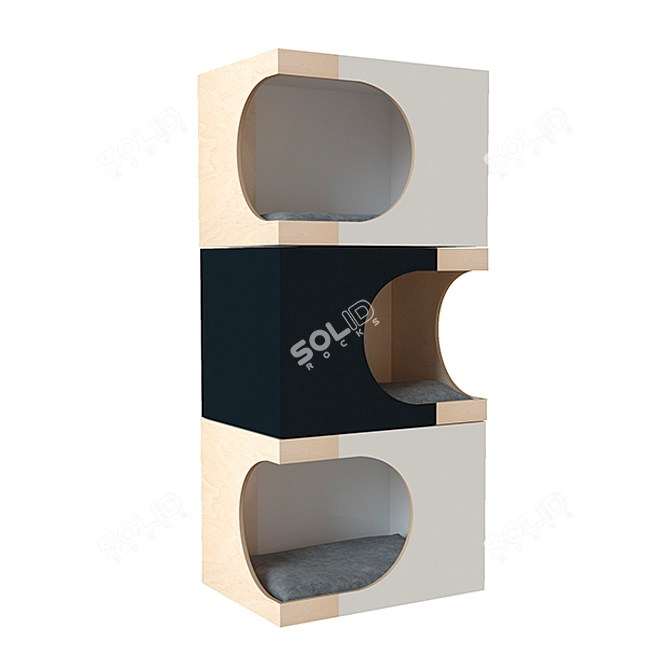 Lunarbox Wooden Pet House 3D model image 4