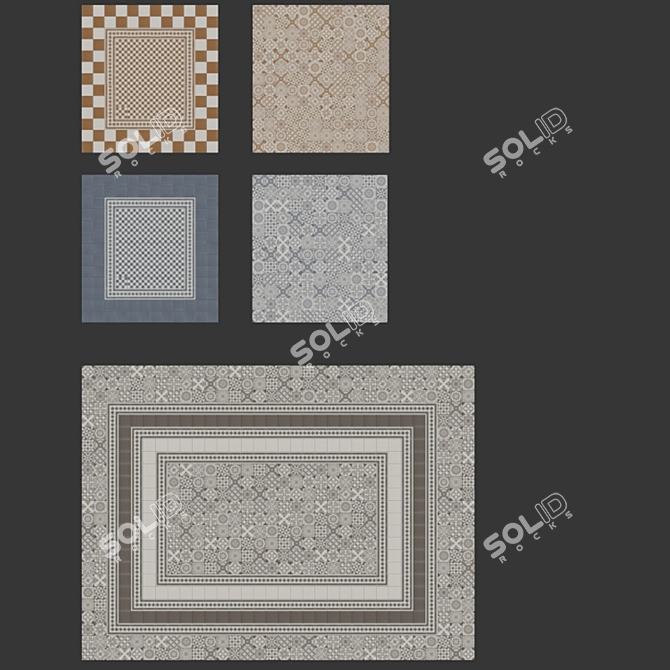 RIBESALBES ANTIGUA Ceramic Tiles - Vintage Collection 3D model image 4