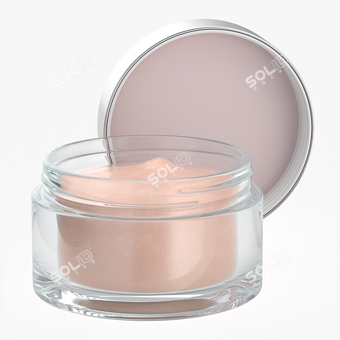 Glass Packaging Cosmetic Cream 3D model image 1