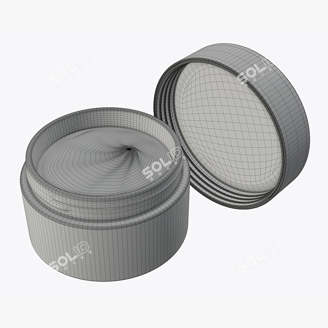 Glass Packaging Cosmetic Cream 3D model image 2