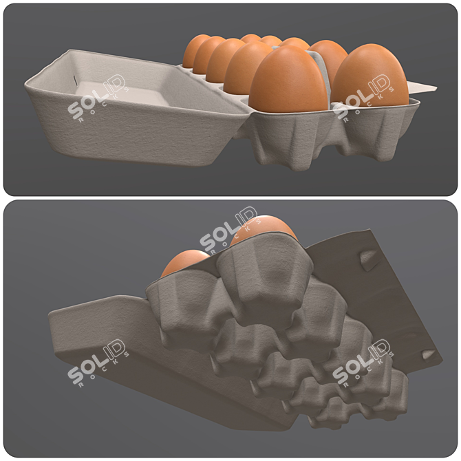 Egg Carton for 10 Eggs - Versatile and Durable 3D model image 3