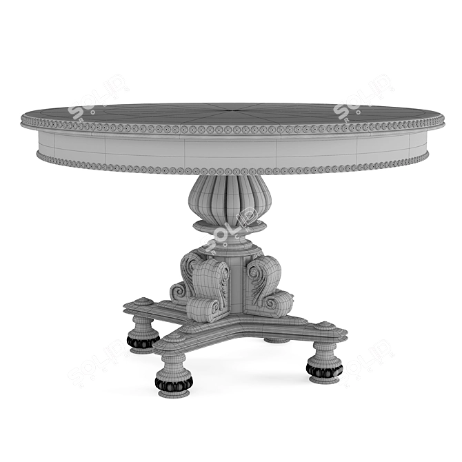 Elegant Round Table | 1200х800 mm 3D model image 3