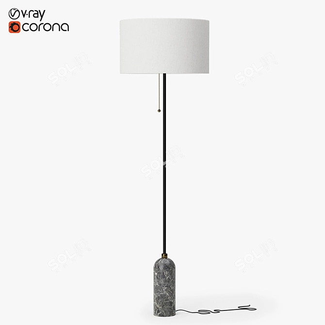 Modern Gubi Gravity Floor Lamp 3D model image 1