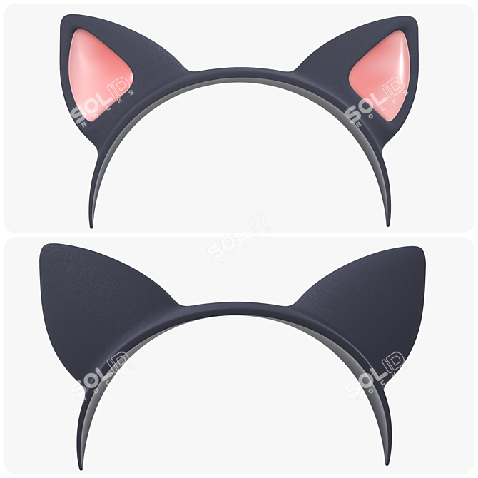 Cat Ears Headband: Adorable and Stylish 3D model image 2