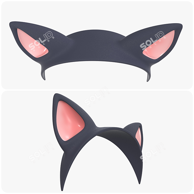 Cat Ears Headband: Adorable and Stylish 3D model image 3