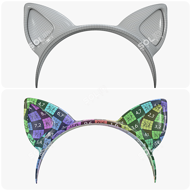 Cat Ears Headband: Adorable and Stylish 3D model image 4