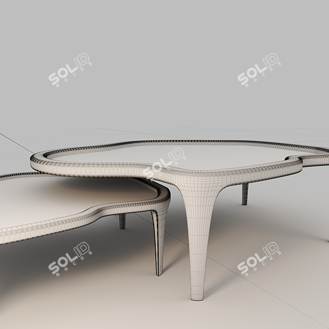 Sandalwood Oak Tide Cocktail Table 3D model image 3