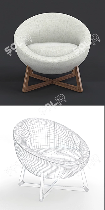 Pod Lounge Chair: Ultimate Comfort in Style 3D model image 2