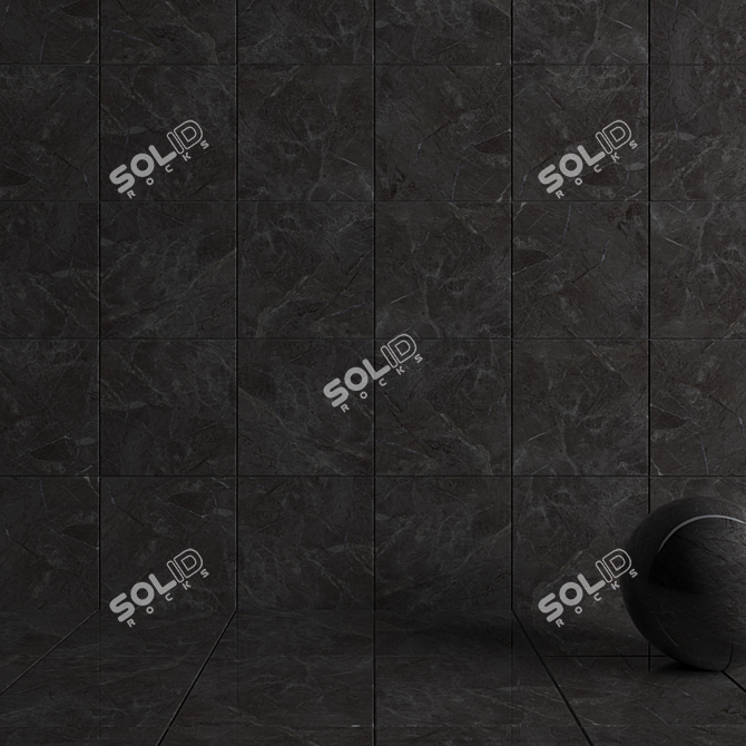 Alanya Fume Wall Tiles 60x60 cm - Multi-Texture 3D model image 3