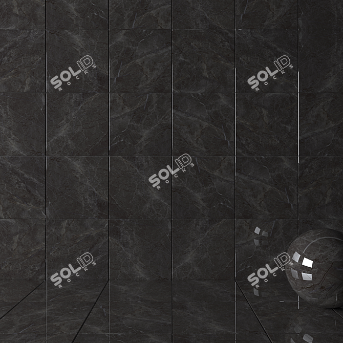  Alanya Fume Wall Tiles: Multi-Texture 60x60cm 3D model image 2