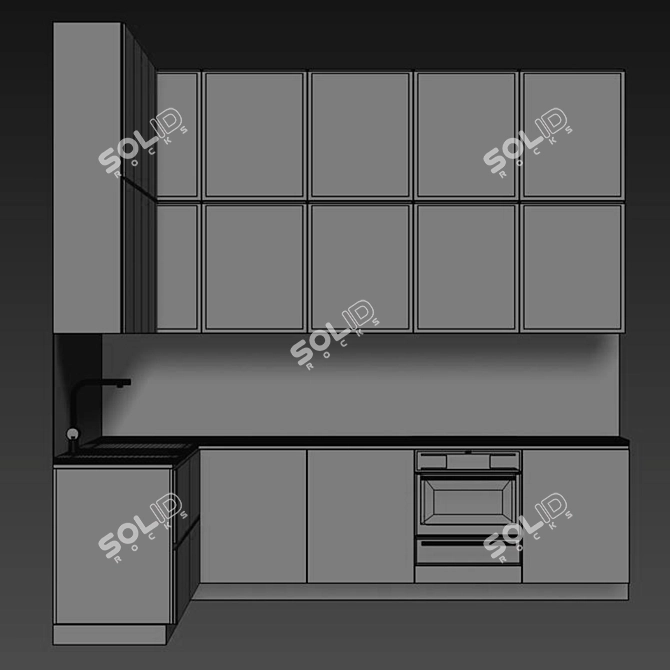 Modern Kitchen Model for 3D Design 3D model image 4