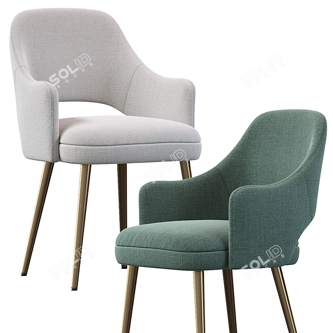 Comfortable and Modern Costanza Chair 3D model image 3