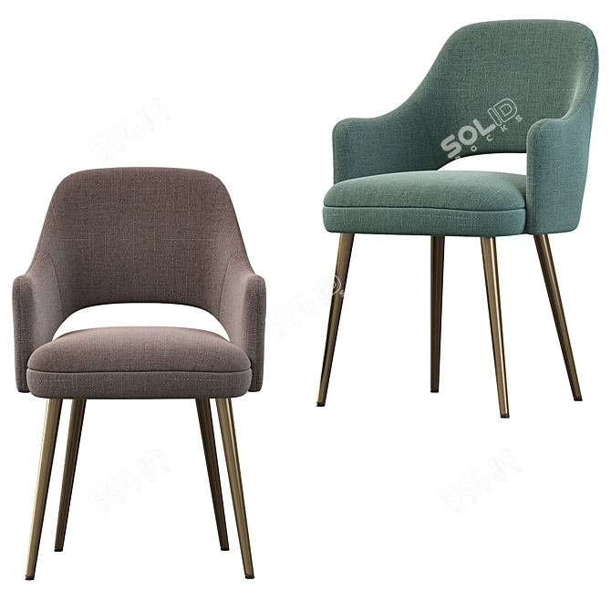 Comfortable and Modern Costanza Chair 3D model image 4