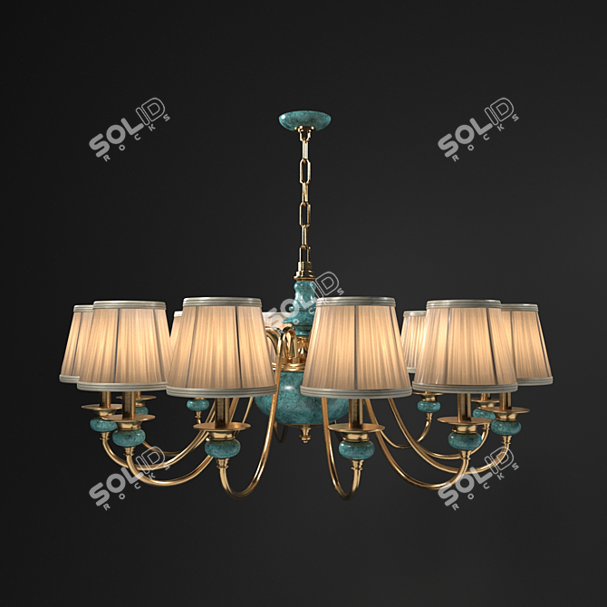 Enchanting Glow Chandelier 3D model image 1