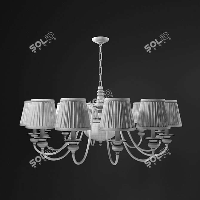 Enchanting Glow Chandelier 3D model image 2