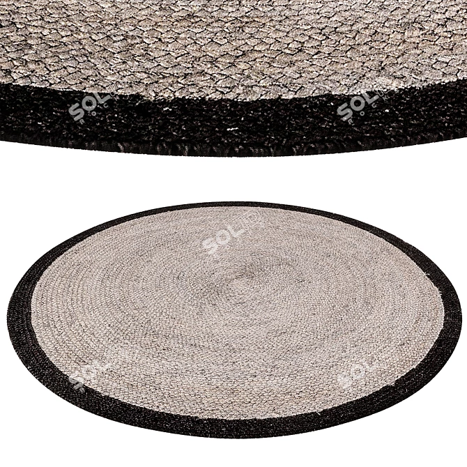 Modern Jute Rug by Kave Home 3D model image 1