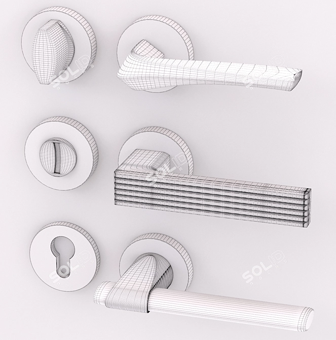 Urban Collection Door Handles - Flame, Line, Ajax 3D model image 2