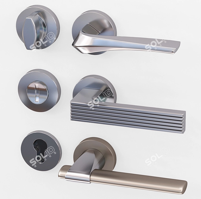 Urban Collection Door Handles - Flame, Line, Ajax 3D model image 3